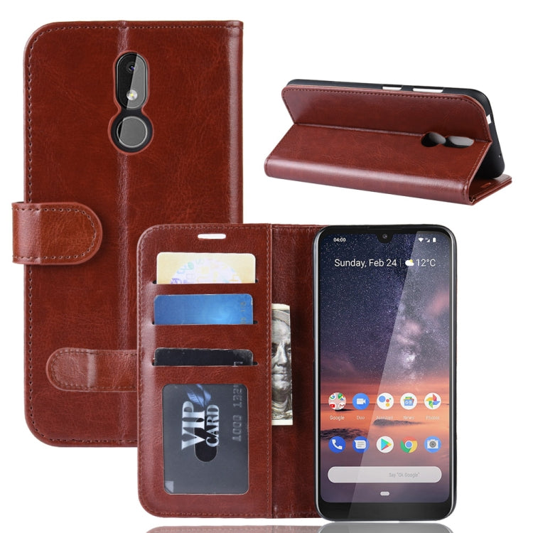 Crazy Horse Texture Horizontal Flip PU Leather Case for Nokai 3.2, with Wallet & Holder & Card Slots & Photo Frame
