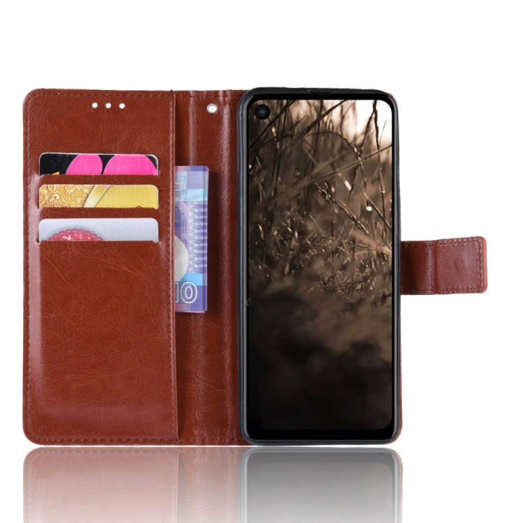 Retro Crazy Horse Texture Horizontal Flip Leather Case for Motorola MOTO One Vision, with Holder & Card Slots & Photo Frame