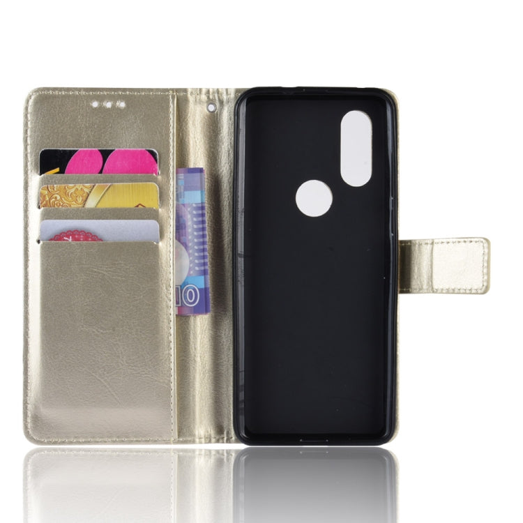 Retro Crazy Horse Texture Horizontal Flip Leather Case for Motorola MOTO One Vision, with Holder & Card Slots & Photo Frame