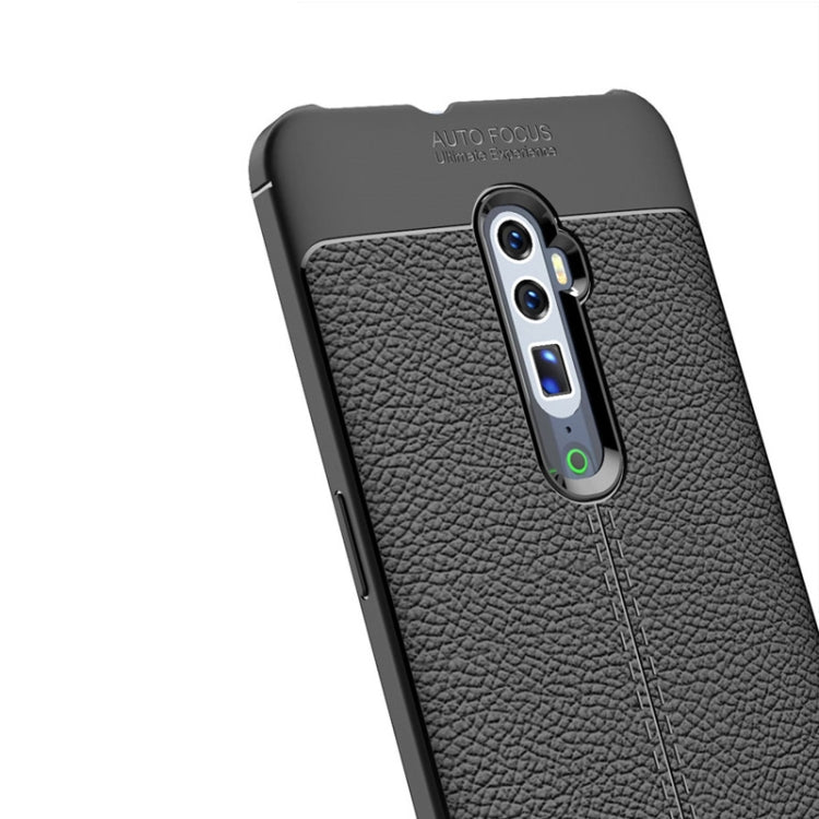 Litchi Texture TPU Shockproof Case for OPPO Reno (Zoom)(Black)