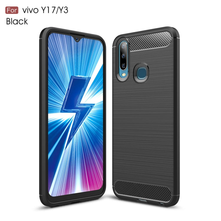 Brushed Texture Carbon Fiber TPU Case for Vivo Y17 / Y3