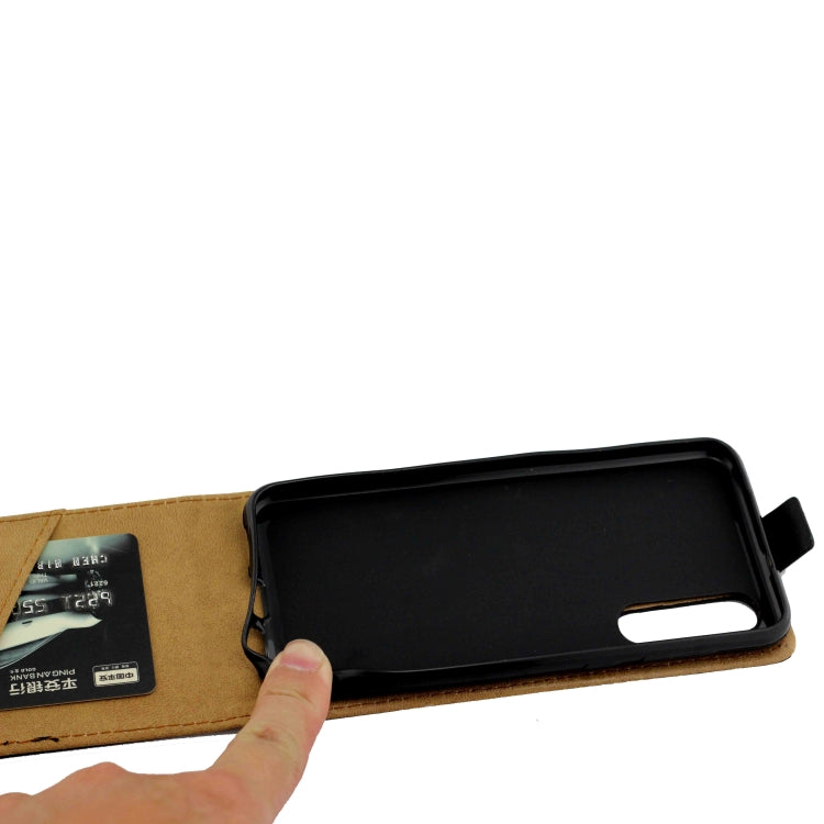 Business Style Vertical Flip TPU Leather Case with Card Slot for Xiaomi Mi 9 SE(black)