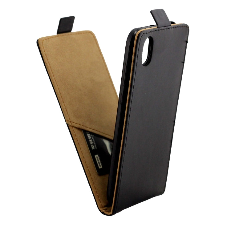 Business Style Vertical Flip TPU Leather Case with Card Slot for Huawei Y5 (2019)/Honor 8S(black)