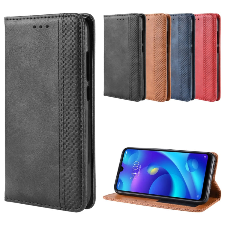 Magnetic Buckle Retro Crazy Horse Texture Horizontal Flip Leather Case for Xiaomi Redmi Note 7S, with Holder & Card Slots & Photo Frame