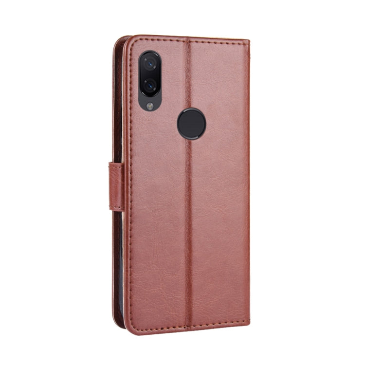 Retro Crazy Horse Texture Horizontal Flip Leather Case for Xiaomi Redmi Note 7S, with Holder & Card Slots & Photo Frame