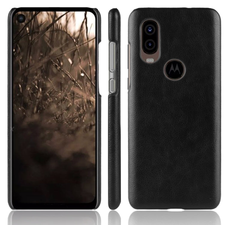Shockproof Litchi Texture PC + PU Case For Motorola One Vision