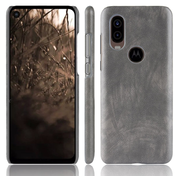 Shockproof Litchi Texture PC + PU Case For Motorola One Vision