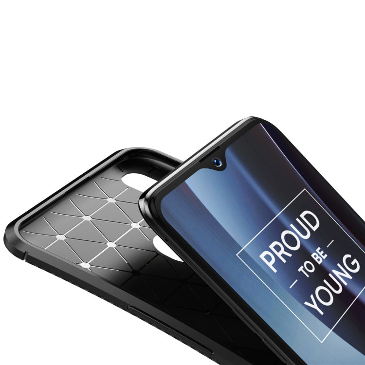 Beetle Series Carbon Fiber Texture Shockproof TPU Case for OPPO Realme Pro