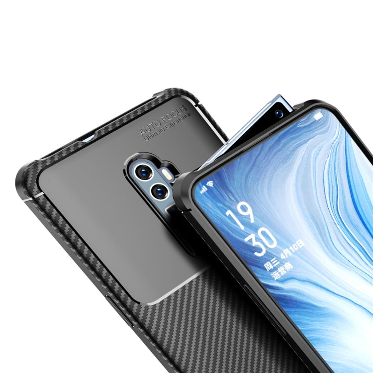 Beetle Series Carbon Fiber Texture Shockproof TPU Case for oppo reno (Zoom version)
