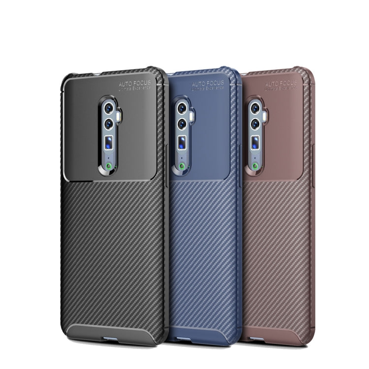 Beetle Series Carbon Fiber Texture Shockproof TPU Case for oppo reno (Zoom version)