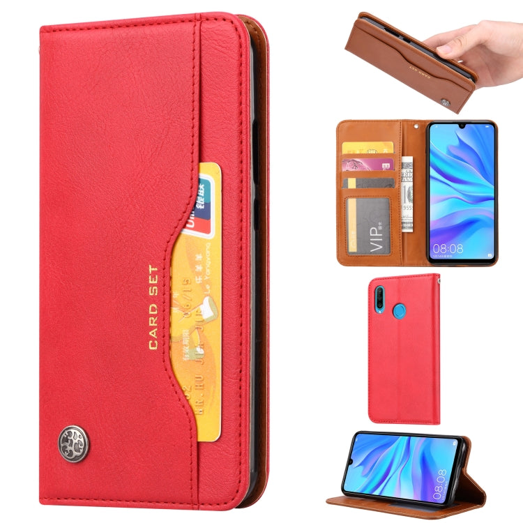 Knead Skin Texture Horizontal Flip Leather Case for Huawei Honor 10 Lite / P Smart 2019, with Photo Frame & Holder & Card Slots & Wallet