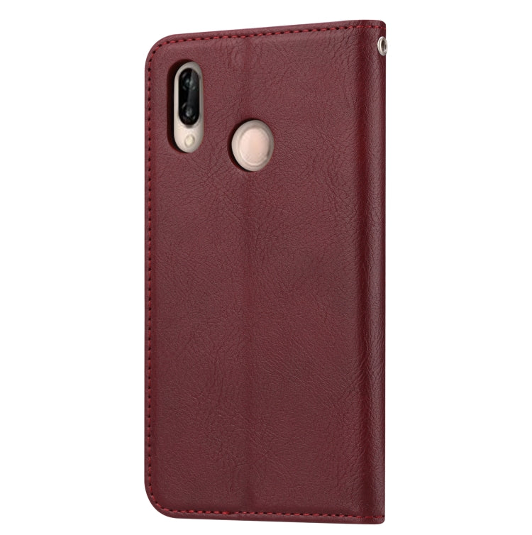 Knead Skin Texture Horizontal Flip Leather Case for Huawei Y6 (2019) / Y6 Pro(2019)/ Enjoy 9e, with Photo Frame & Holder & Card Slots & Wallet