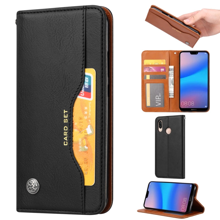 Knead Skin Texture Horizontal Flip Leather Case for Huawei Y7 (2019) / Y7 Prime (2019) / Y7 Pro (2019), with Photo Frame & Holder & Card Slots & Wallet