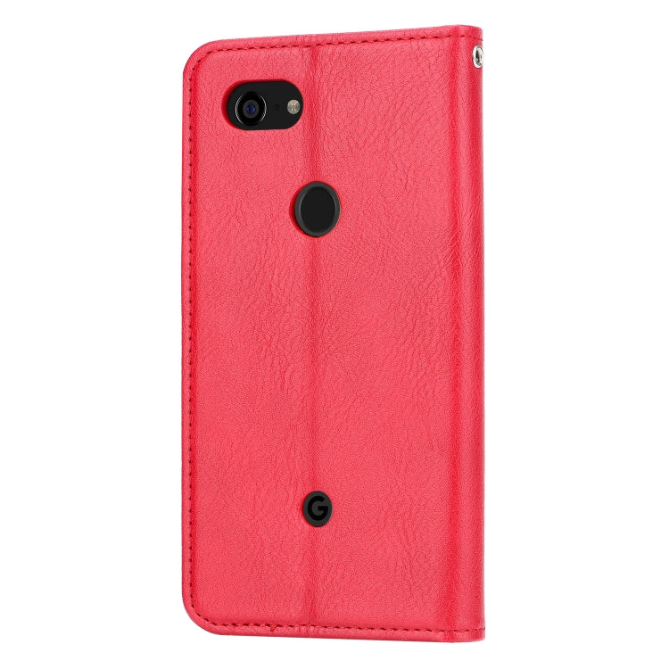 Knead Skin Texture Horizontal Flip Leather Case for Google Pixel 3a, with Photo Frame & Holder & Card Slots & Wallet