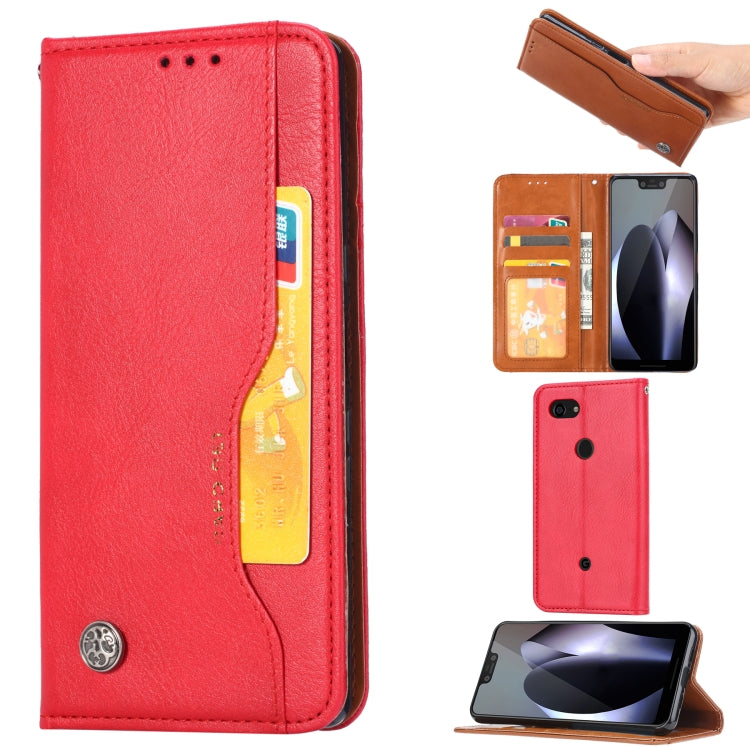 Knead Skin Texture Horizontal Flip Leather Case for Google Pixel 3a, with Photo Frame & Holder & Card Slots & Wallet