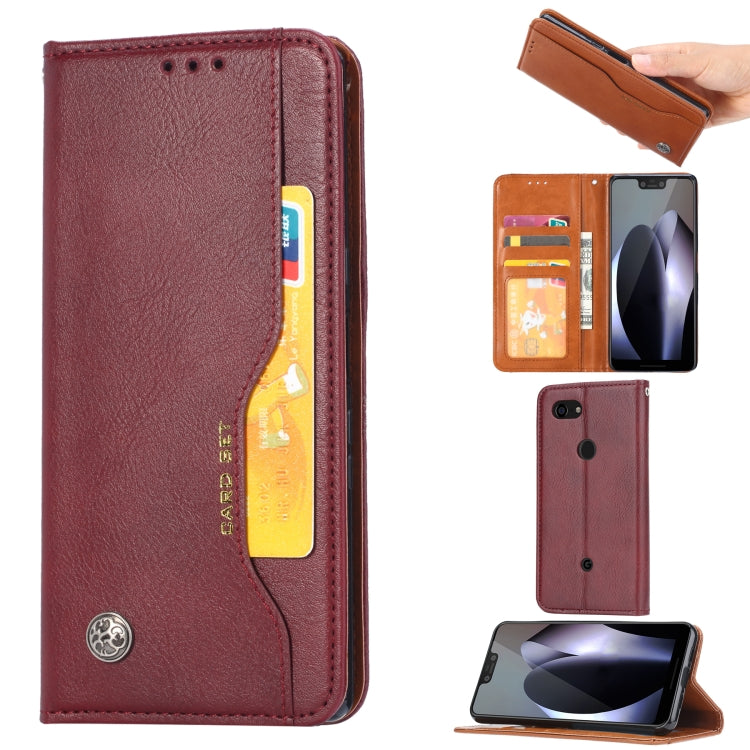 Knead Skin Texture Horizontal Flip Leather Case for Google Pixel 3a, with Photo Frame & Holder & Card Slots & Wallet