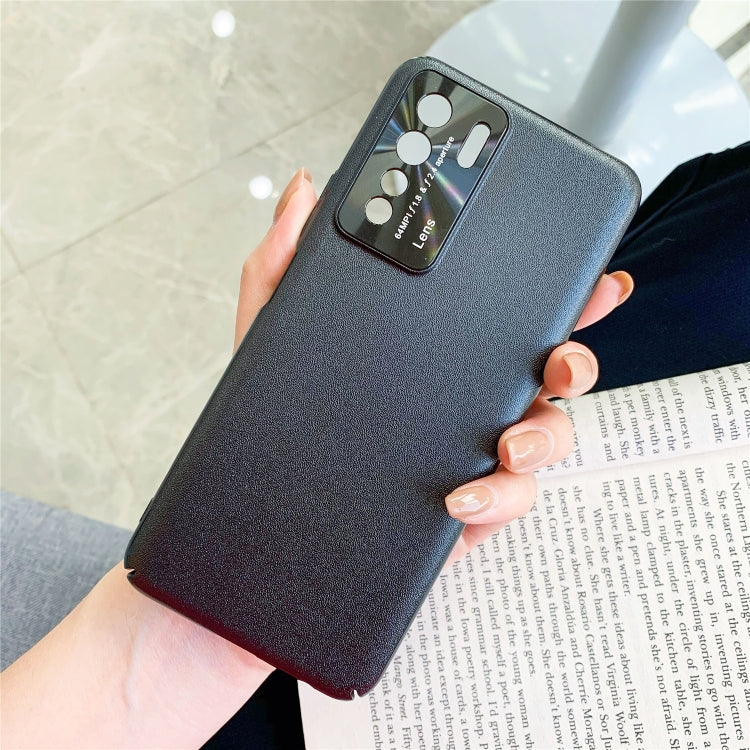 For Huawei Nova 7SE All-Inclusive Pure Pigmented Leather Phone Case With Lens Protection