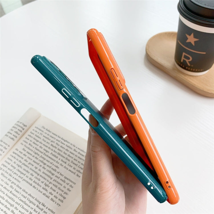 For Huawei Nova 7SE All-Inclusive Pure Pigmented Leather Phone Case With Lens Protection