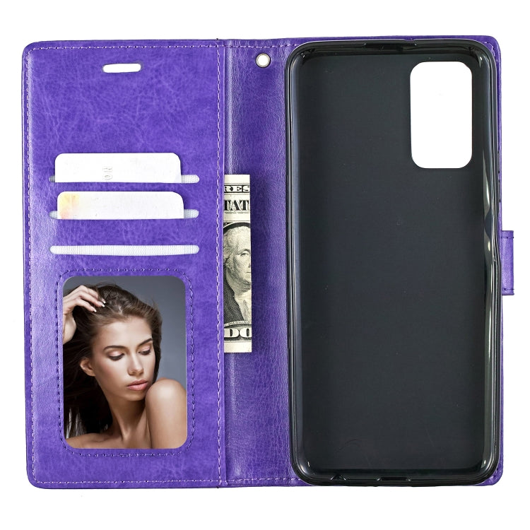 For Huawei Honor 30S Crazy Horse Texture Horizontal Flip Leather Case with Holder & Card Slots & Wallet & Photo Frame