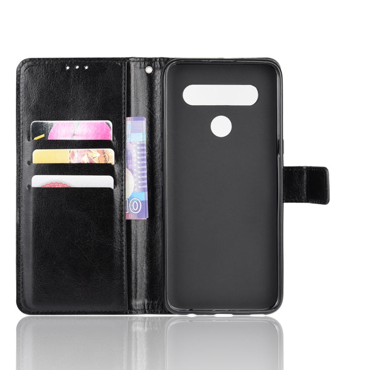 For LG K41S / K51S Retro Crazy Horse Texture Horizontal Flip Leather Case, with Holder & Card Slots & Photo Frame