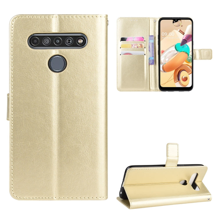 For LG K41S / K51S Retro Crazy Horse Texture Horizontal Flip Leather Case, with Holder & Card Slots & Photo Frame