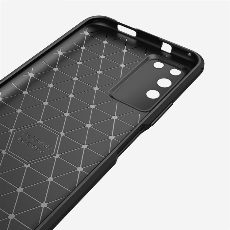 For Huawei Honor X10 Brushed Texture Carbon Fiber TPU Case