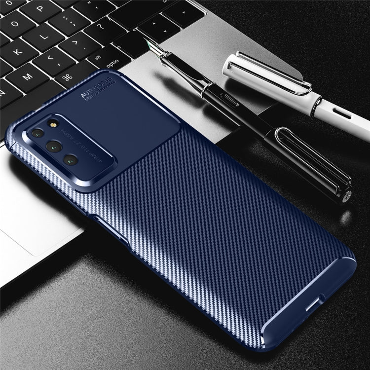 For Huawei Honor X10 Carbon Fiber Texture Shockproof TPU Case