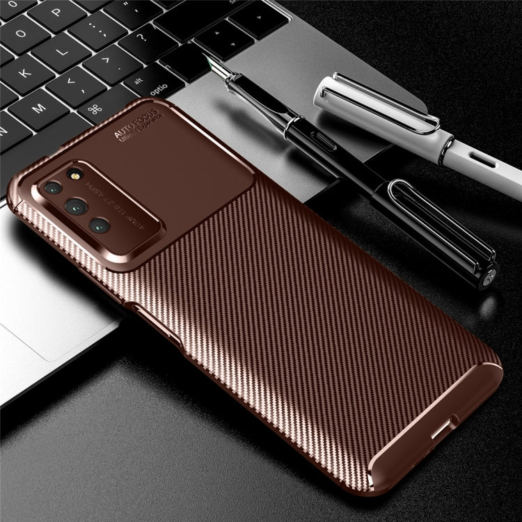 For Huawei Honor X10 Carbon Fiber Texture Shockproof TPU Case