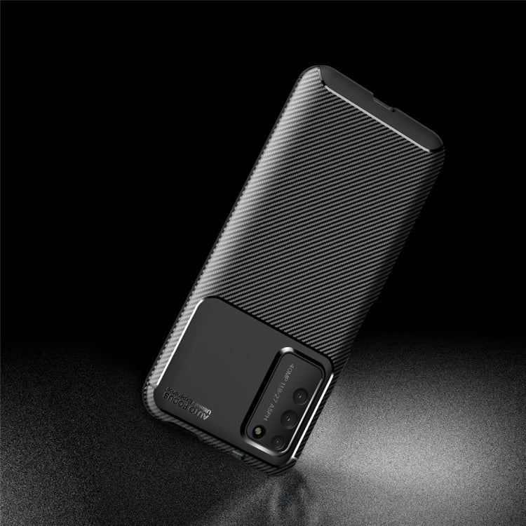 For Huawei Honor X10 Carbon Fiber Texture Shockproof TPU Case