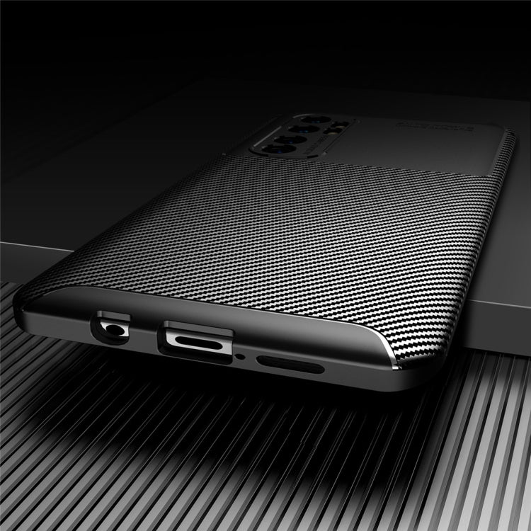 For Xiaomi Mi Note 10 lite Carbon Fiber Texture Shockproof TPU Case