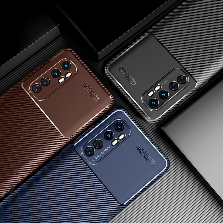 For Xiaomi Mi Note 10 lite Carbon Fiber Texture Shockproof TPU Case