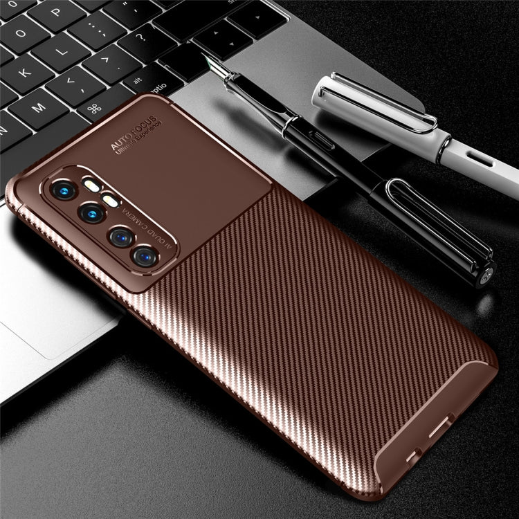 For Xiaomi Mi Note 10 lite Carbon Fiber Texture Shockproof TPU Case