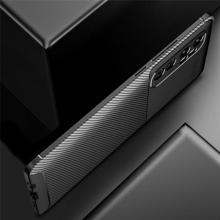 For Xiaomi Mi Note 10 lite Carbon Fiber Texture Shockproof TPU Case