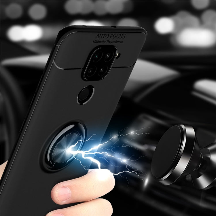 For Xiaomi Redmi Note 9 Metal Ring Holder 360 Degree Rotating TPU Case