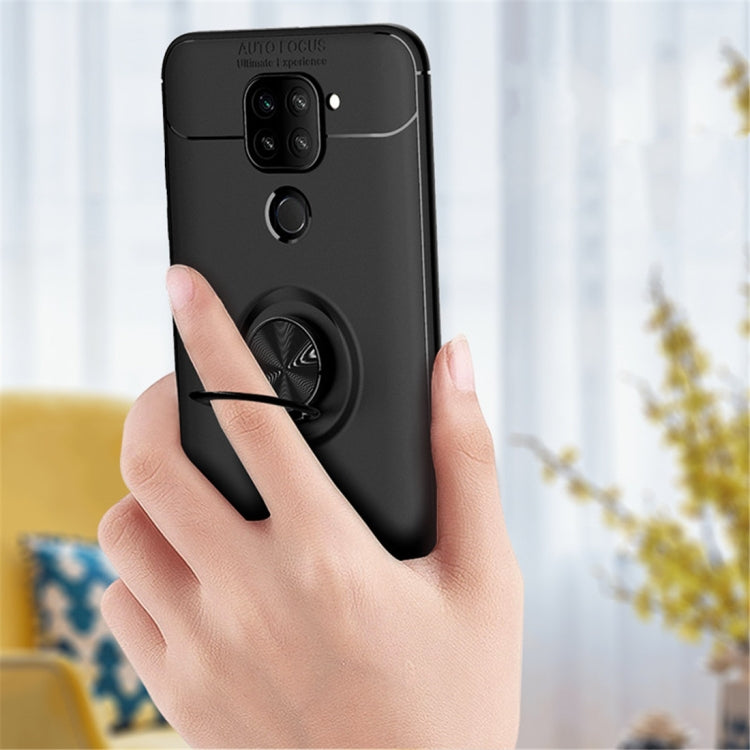 For Xiaomi Redmi Note 9 Metal Ring Holder 360 Degree Rotating TPU Case