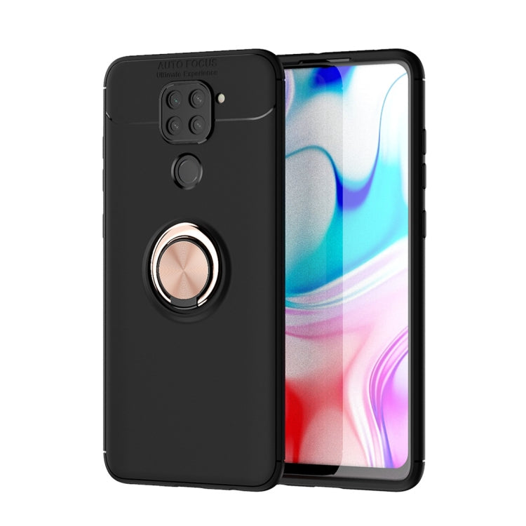 For Xiaomi Redmi Note 9 Metal Ring Holder 360 Degree Rotating TPU Case