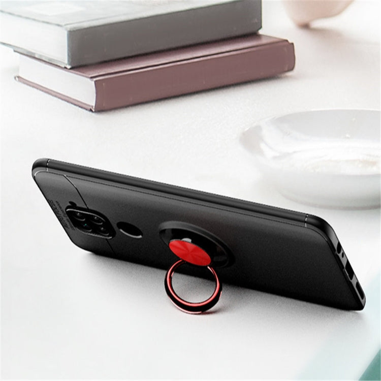 For Xiaomi Redmi Note 9 Metal Ring Holder 360 Degree Rotating TPU Case