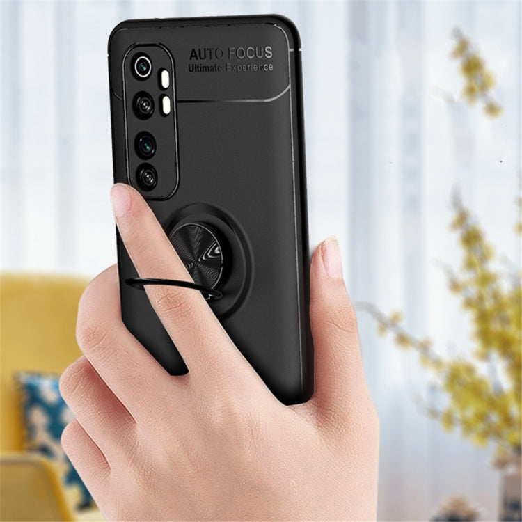 For Xiaomi Mi Note 10 lite Metal Ring Holder 360 Degree Rotating TPU Case