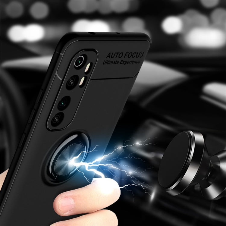 For Xiaomi Mi Note 10 lite Metal Ring Holder 360 Degree Rotating TPU Case