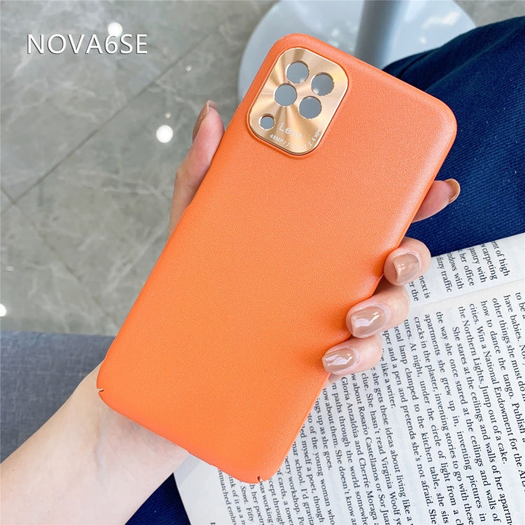 For Huawei P40 Lite/Nova 7i/Nova 6SE All-Inclusive Pure Prime Skin Plastic Case with Lens Ring Protection Cover