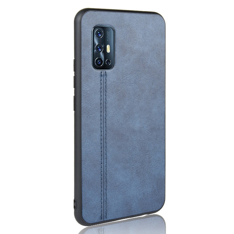 For vivo V19 (Indonesia) Shockproof Sewing Cow Pattern Skin PC + PU + TPU Case