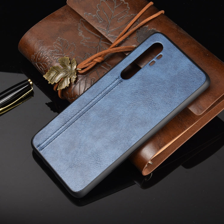 For Xiaomi Mi Note 10 Lite Shockproof Sewing Cow Pattern Skin PC + PU + TPU Case