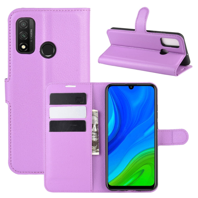 For Huawei P smart 2020 Litchi Texture Horizontal Flip Protective Case with Holder & Card Slots & Wallet