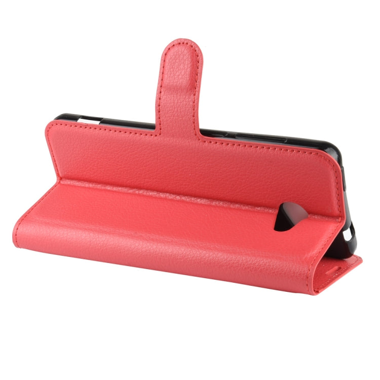 For Kyocera Basio 4 KYV47 Litchi Texture Horizontal Flip Protective Case with Holder & Card Slots & Wallet