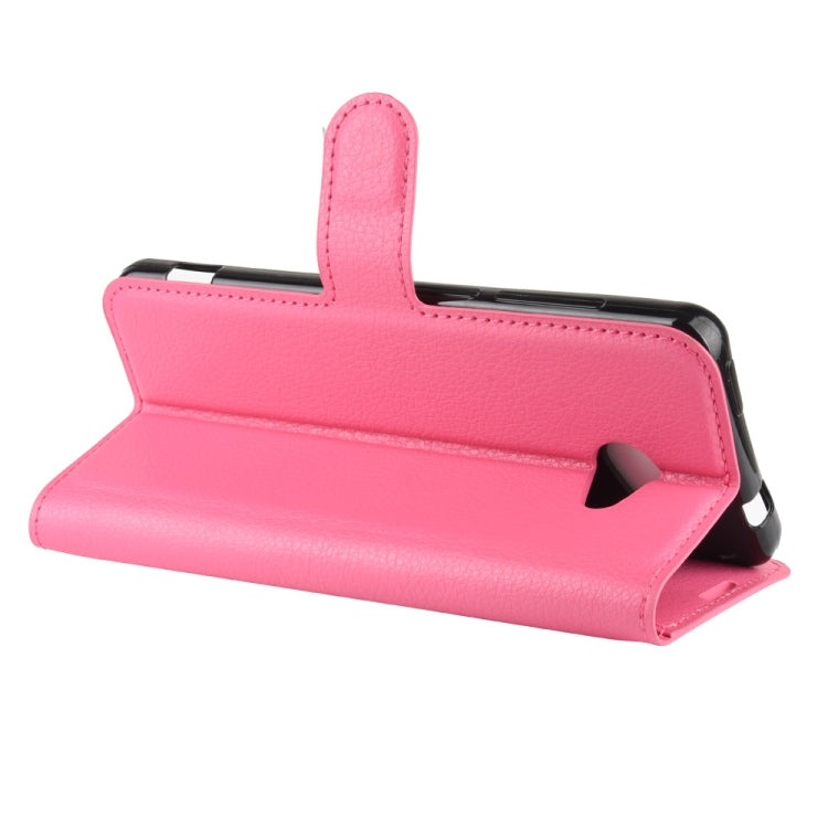 For Kyocera Basio 4 KYV47 Litchi Texture Horizontal Flip Protective Case with Holder & Card Slots & Wallet