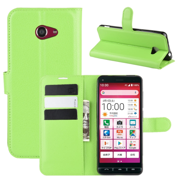 For Kyocera Basio 4 KYV47 Litchi Texture Horizontal Flip Protective Case with Holder & Card Slots & Wallet