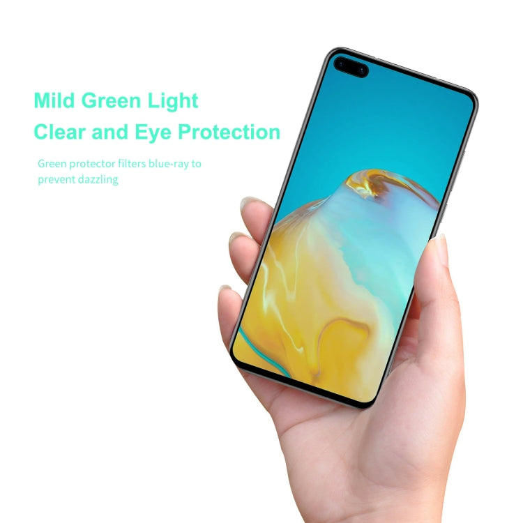 For Huawei P40 ENKAY Hat-Prince 0.26mm 9H 6D Curved Full Screen Eye Protection Green Film Tempered Glass Protector