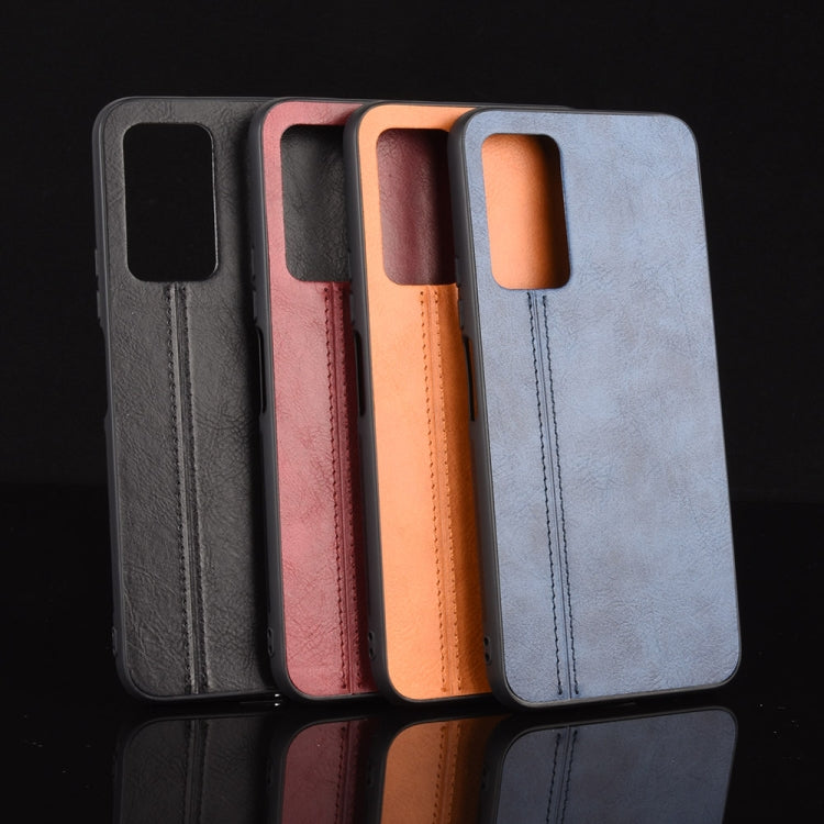 For Huawei Honor X10 Shockproof Sewing Cow Pattern Skin PC + PU + TPU Case