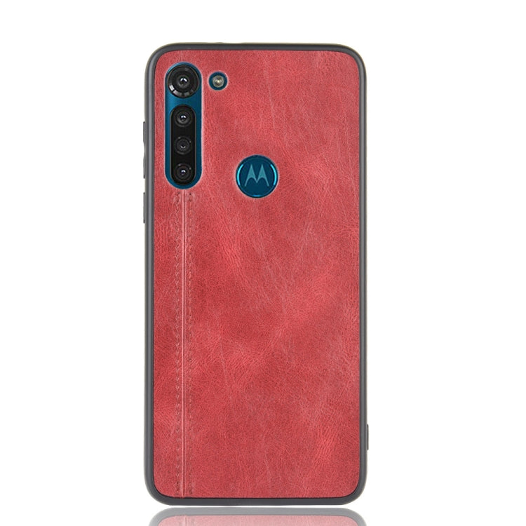 For Motorola Moto G8 Power Shockproof Sewing Cow Pattern Skin PC + PU + TPU Case