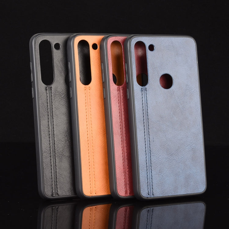 For Motorola Moto G8 Power Shockproof Sewing Cow Pattern Skin PC + PU + TPU Case